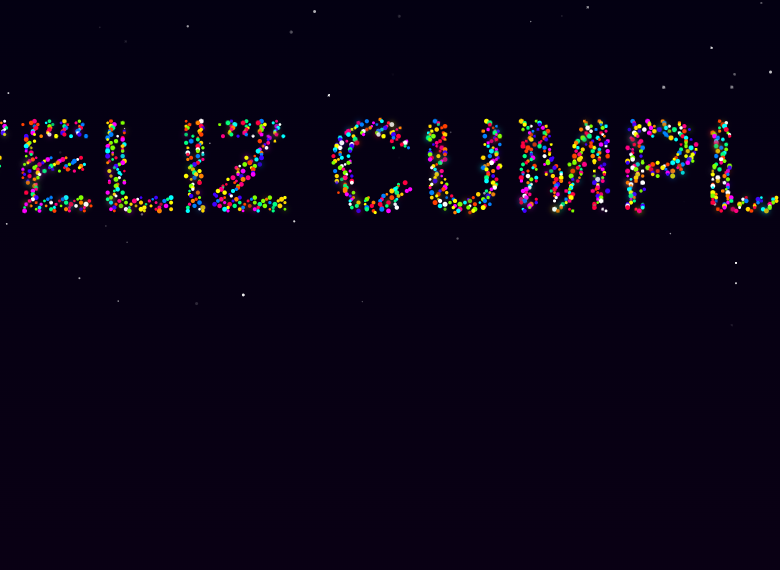 Feliz Cumpleaños en partículas