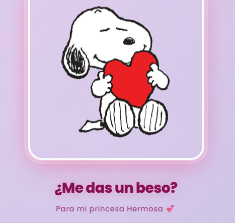 ¿Me das un beso?