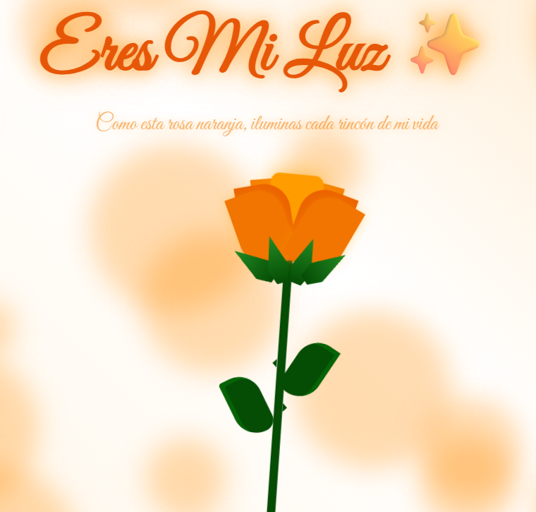 Rosa Eterna Naranja